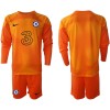 Maglia da Calcio Portiere a Maniche Lunghe Chelsea Orange 2022-23 per Bambino